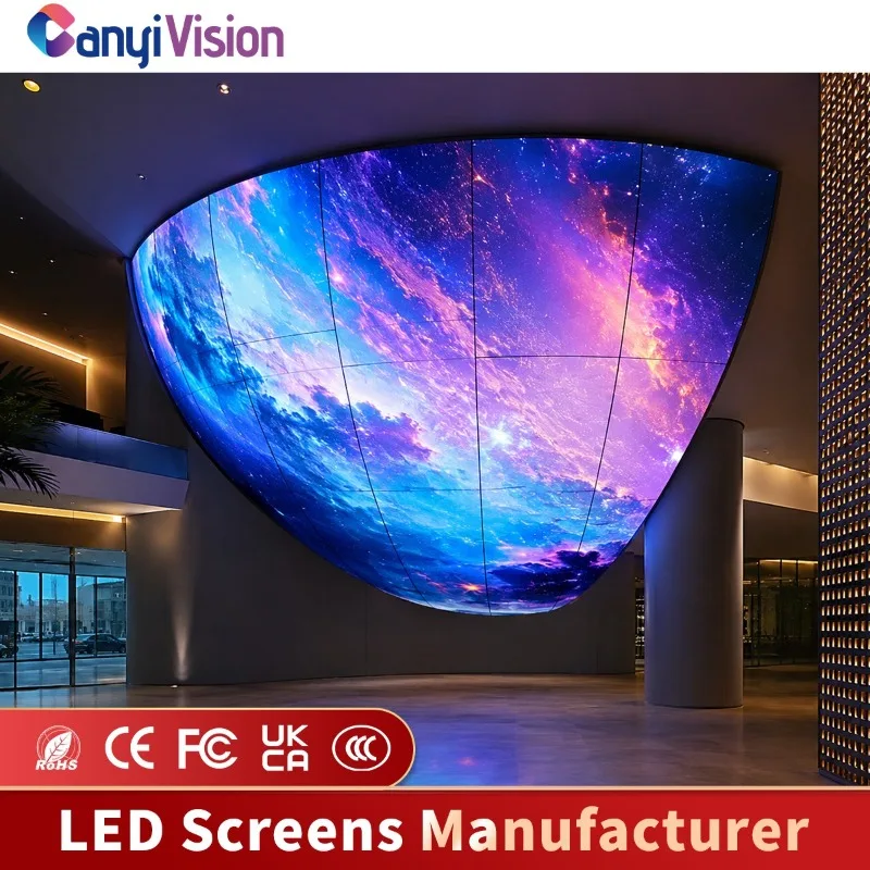 Custom Flexible LED Display for Sphere/Arc, Full Color Soft Screen for Museum and Exhibition, Creative
