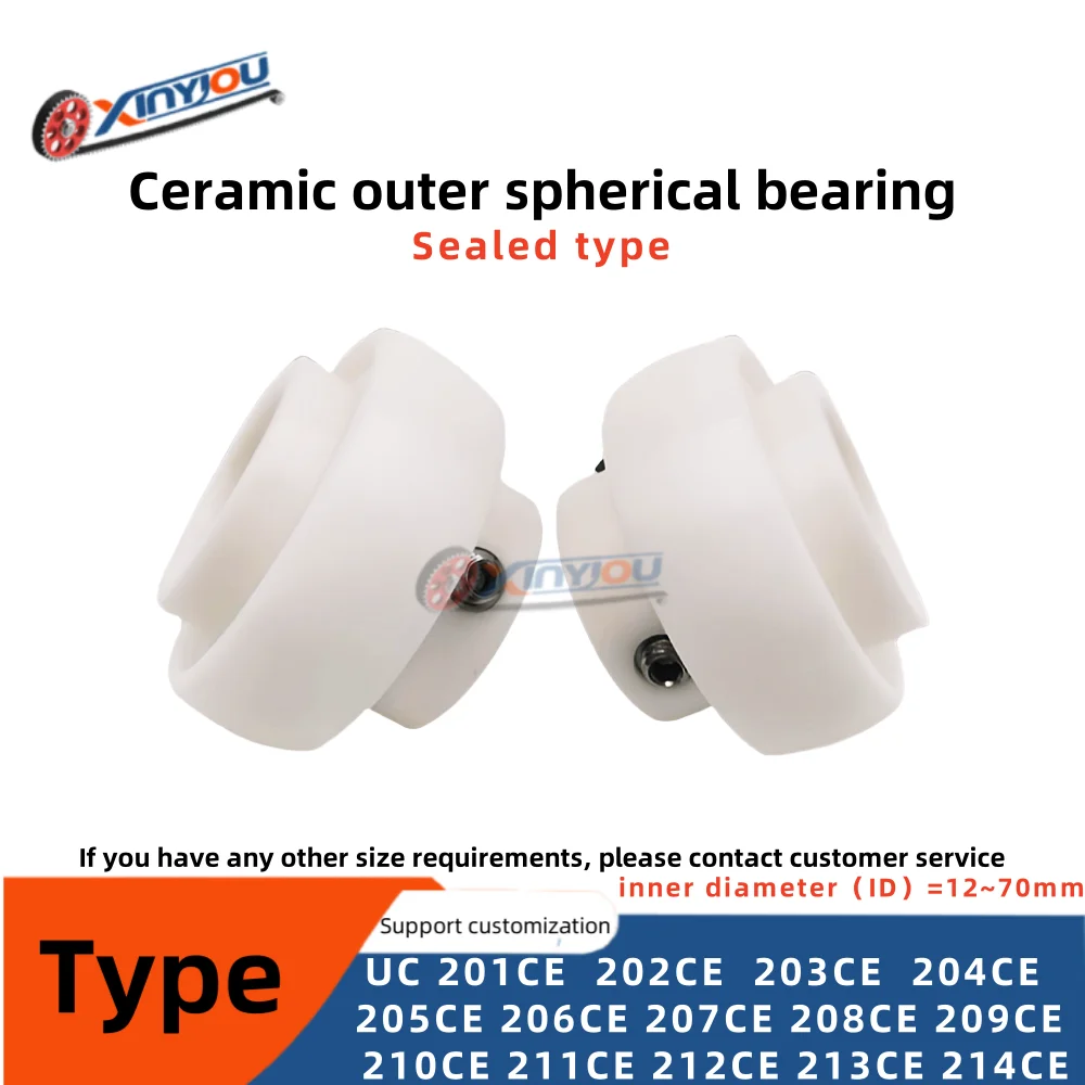 

Zirconia ceramic outer spherical bearing UC 201 202 203 204 205 206 207 208 209 210 211 212 213 214CE(sealed type)
