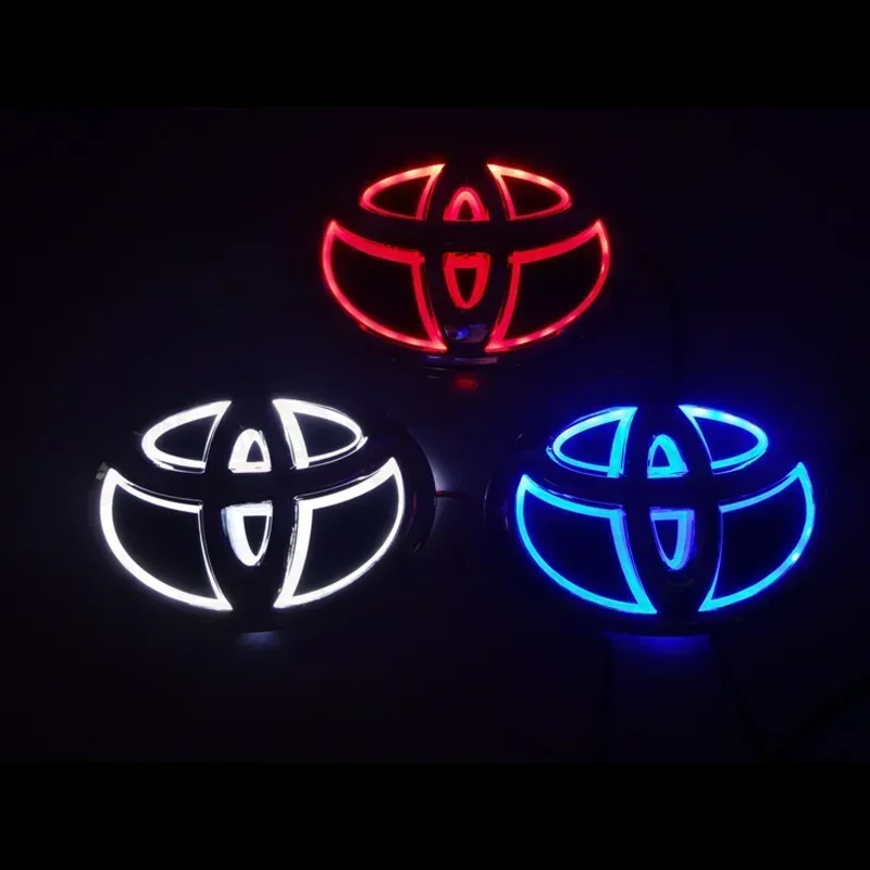 

5D LED Emblem Light for Toyota Corolla Camry RAV4 Highlander Yaris Vios Crown Prius Front Grill and Rear Trunk Car Accessories