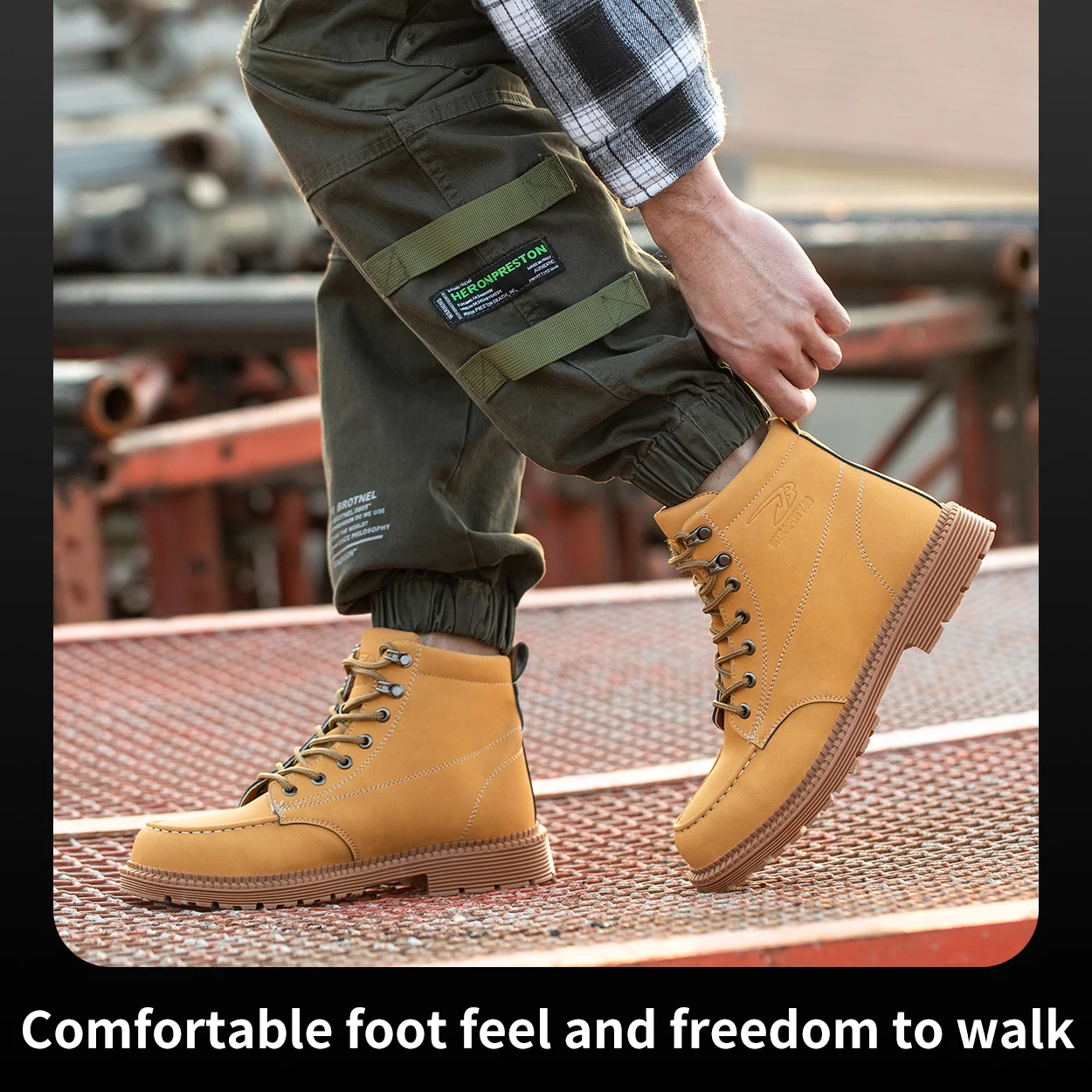 Work boots Protective shoes Mens Steel toe boots Anti-knock anti-piercing men protection footwear safety shoes indestructible