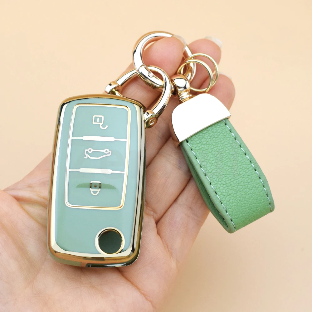 شل لشركة فولكس فاجن فولكس فاجن بولو تيجوان باسات B5 B6 B7 جولف 4 5 6 MK6 جيتا لافيدا لسكودا اوكتافيا السيارات تيجوان حافظة مفاتيح السيارة #3