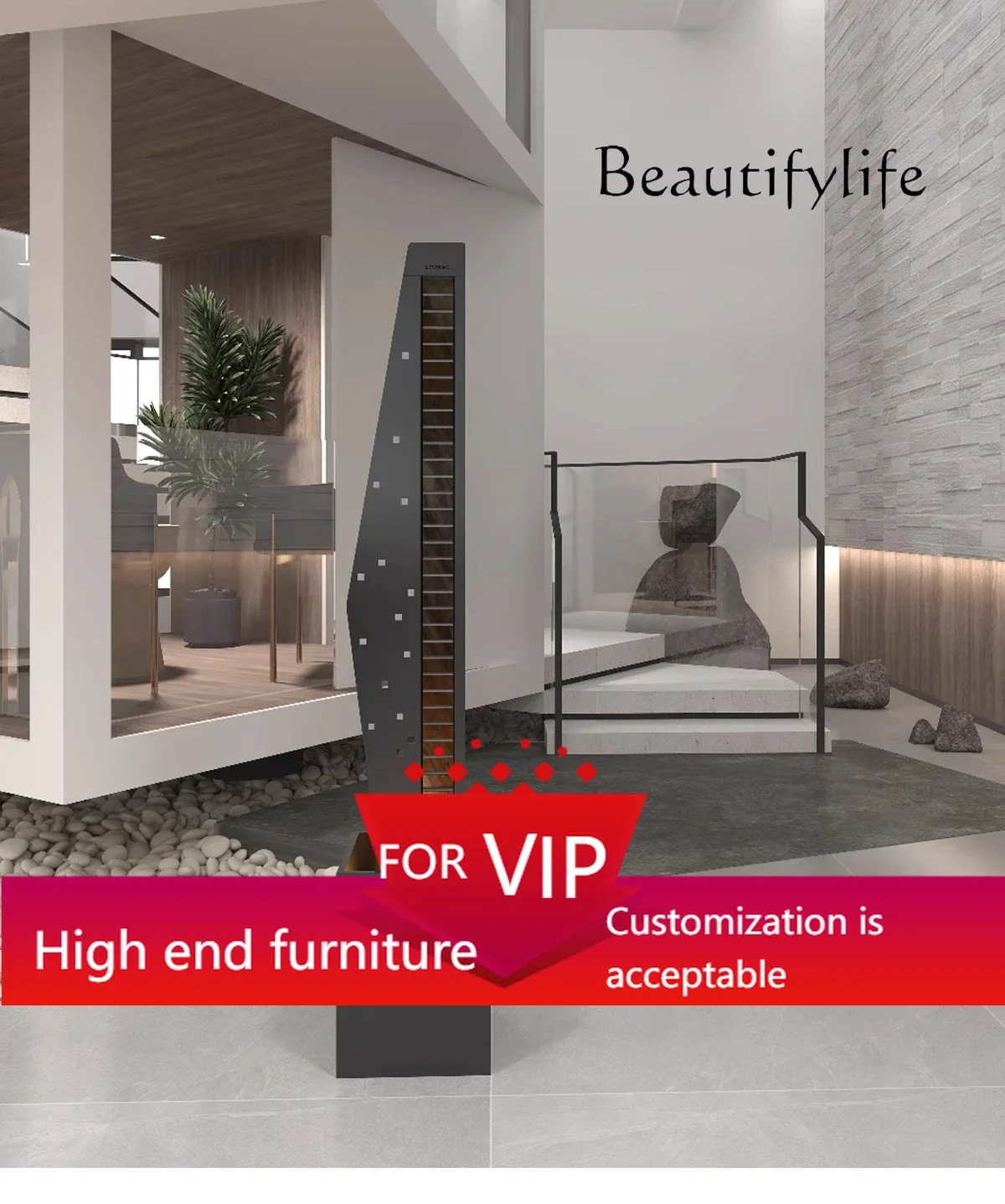 

UP Modern flowing water ornament circulating water living room lucky large floor humidifier office water curtain wall