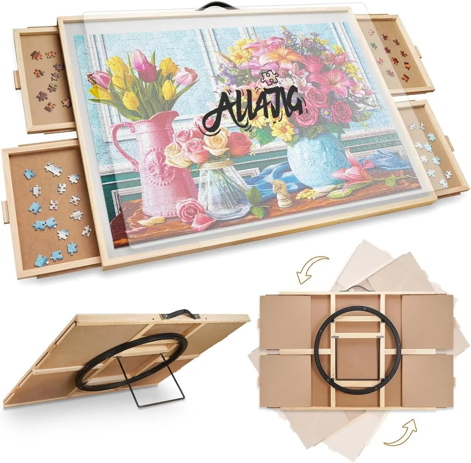 2000 Piece 2-in-1 Tilting & Rotating Puzzle Board, 40.16
