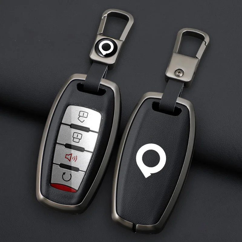 Zinc Alloy Car Remote Key Case Cover For Great Wall Ower GWM P Series Pickup 2019 2020 Great Wall POER Truck Keychain Accessorie