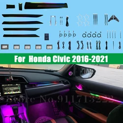 64 Colors LED Ambient Light lamp For Honda Civic Ambient Light For 10th Civic 2016-2021 Lighted Car Styling