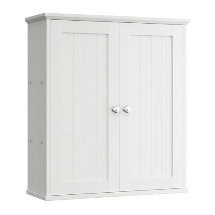 

Bathroom Wall Medicine Cabinet with 2 Door, Bathroom Storage Organizer Over The Toilet, Space Saving Storage with 3-Tier Shelve