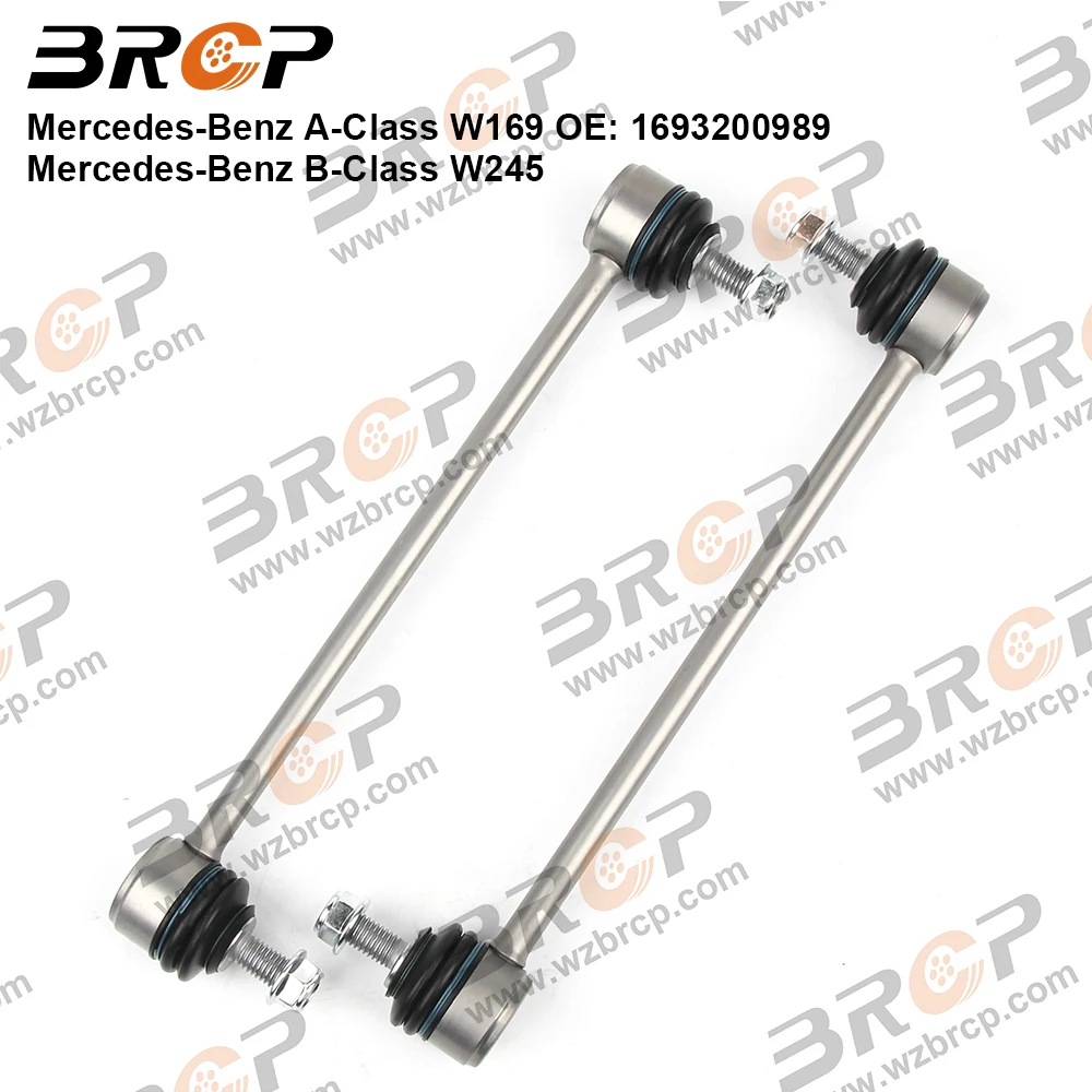 

BRCP Pair Front Axle Sway Bar End Stabilizer Link Ball Joint For Mercedes Benz A B Class W169 W245 1693200989 1693201389