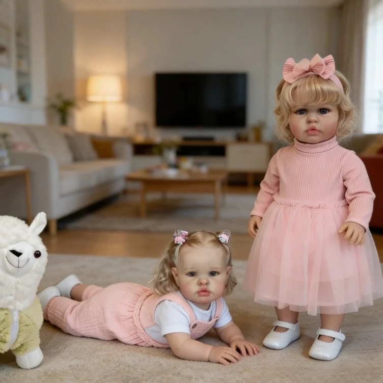 

24 Inch Reborn Toddler Doll Ellie - Handmade Realistic Veins & 3D Skin, Best Seller Collectible Doll