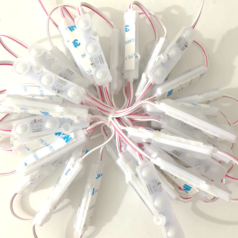 10pcs 5730 injection module 3led DC 12V with lens Waterproof IP68 led light  1.5W white LED sign shop banner Channel Letters