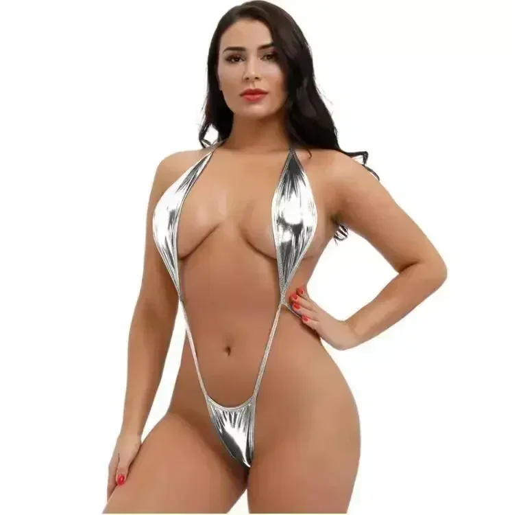 Hot Gold Sexy and Fun Underwear Lace Up Hollow Out Hip Plus Size Lingerie Porno Womens Sexy Exotic Lingerie Underwear One-piece