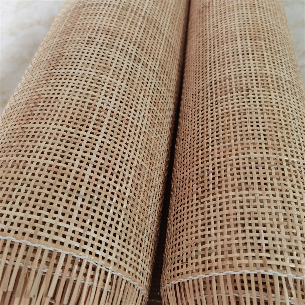 90cm Wide 2.0MM Checkered Real Natural Rattan Webbing Roll Indonesian Cane Wicker Sheets Chair Table Furniture Material