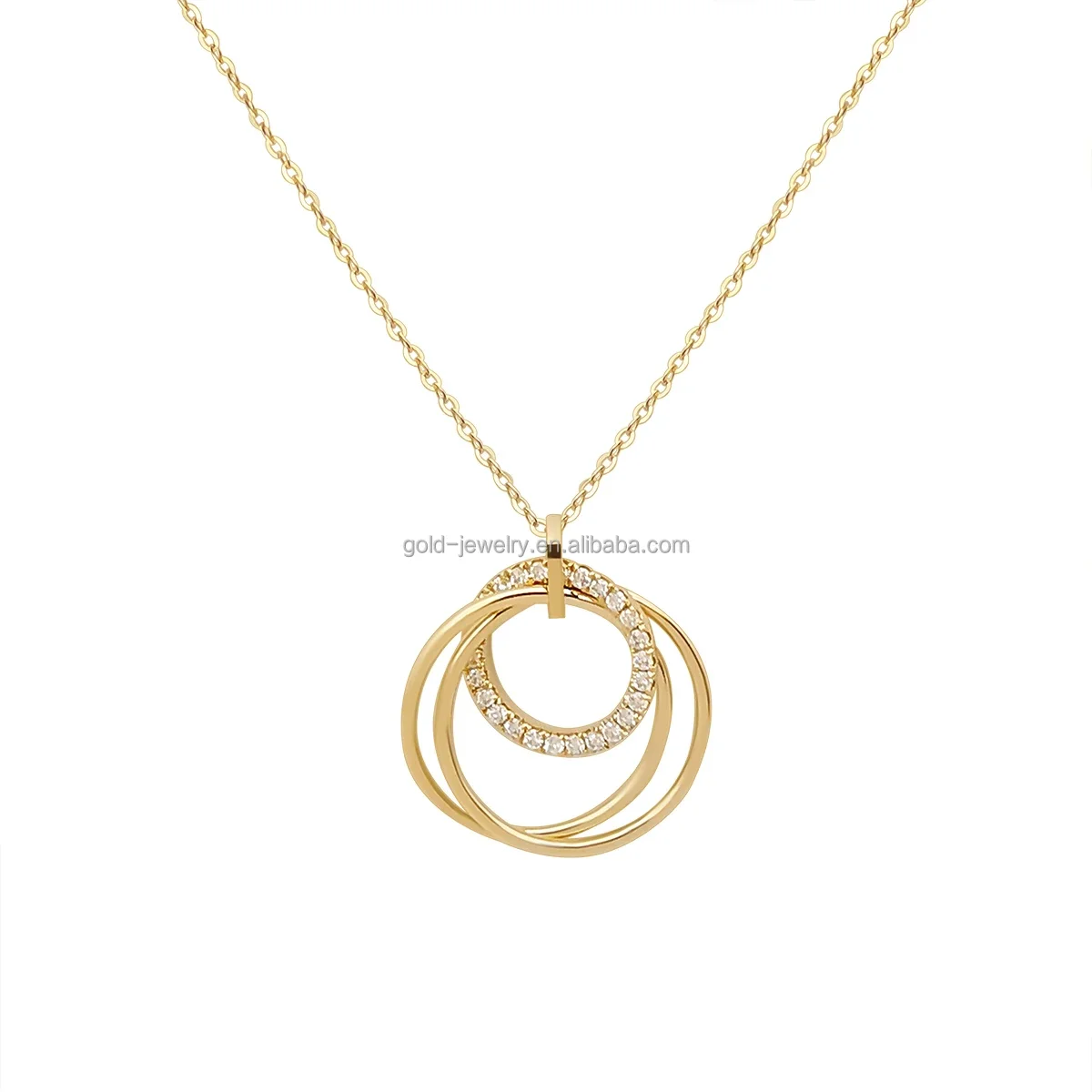 

Luxury Necklace Gold 18k Real Yellow Gold Natural Diamond Pendent Necklace 18k Pure Gold necklace Women Jewelry