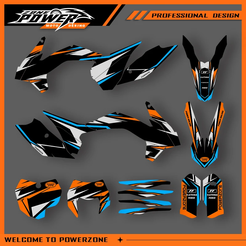 

Графика Powerzone для KTM 2013 2014 2015 SXF SX 2014 2015 2016 EXC EXC-F, наклейки, наклейки для мотоцикла, фон на заказ 02