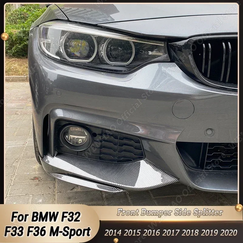 For BMW 4 Series F32 F33 F36 M-Sport 2014-2020 Front Bumper Lip Spoilker Splitter Fog Lamp Grille Trim Body Kit Tuning Stickers