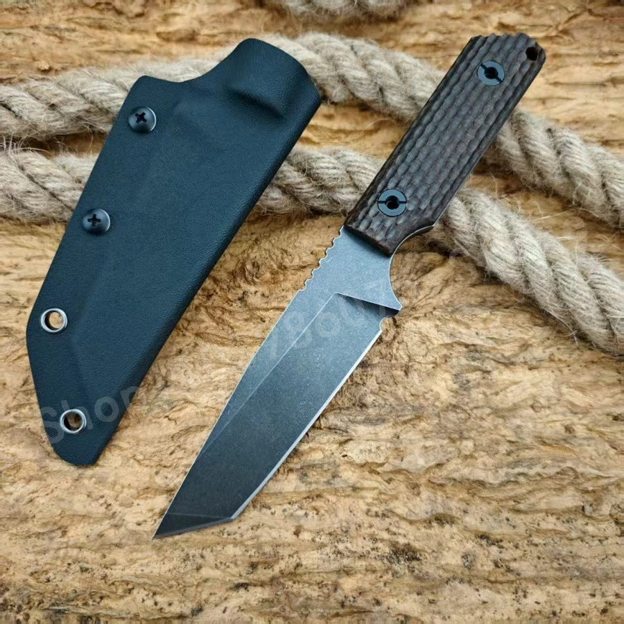 DB Straight Blade Blade Is Made of 8Cr13Mov Material G10 Handle Portable Self-defense Tactical Knife Survival Knife Men's Gifts