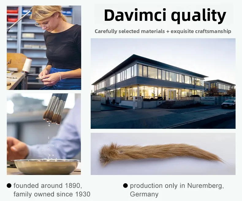 Deutschland Da Vinci Professioneller Kunstpinsel, 373/374 FIT-Serie, elastisch, synthetisch, mit grünem, mattem Griff für Kunstbedarf – Detail 1