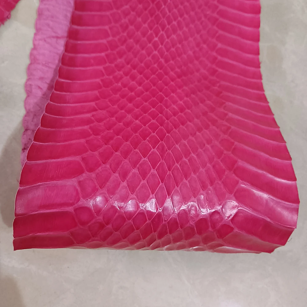 Red Series Snake Skin Printing Leather Snake Skin For Phone Case, Leather Bag, Belt DIY, Handmade Watch Strap Making Materials