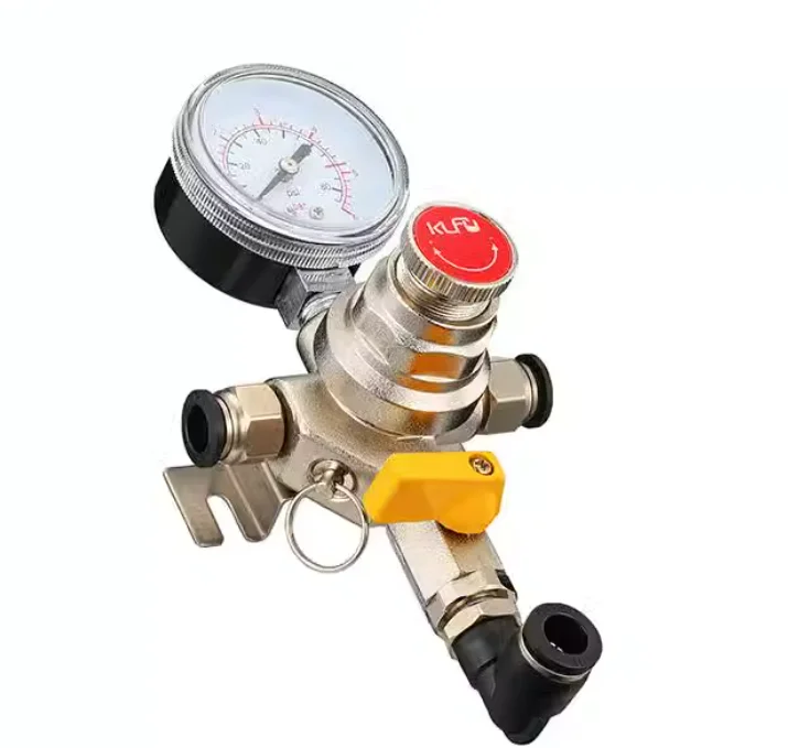 KegLand SS Duotight Inline In Line Regulator - With Integrated Gauge for Water or Gas - 8mm (5/16\