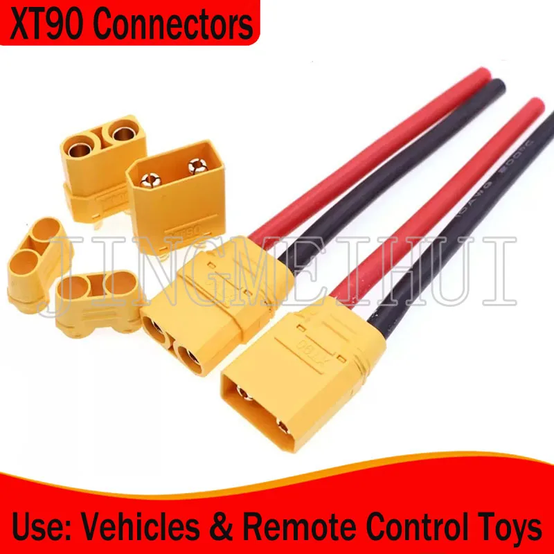 

XT90 male and female avionics lithium battery connector high current banana plug XT90 ESC gold plated connection cable