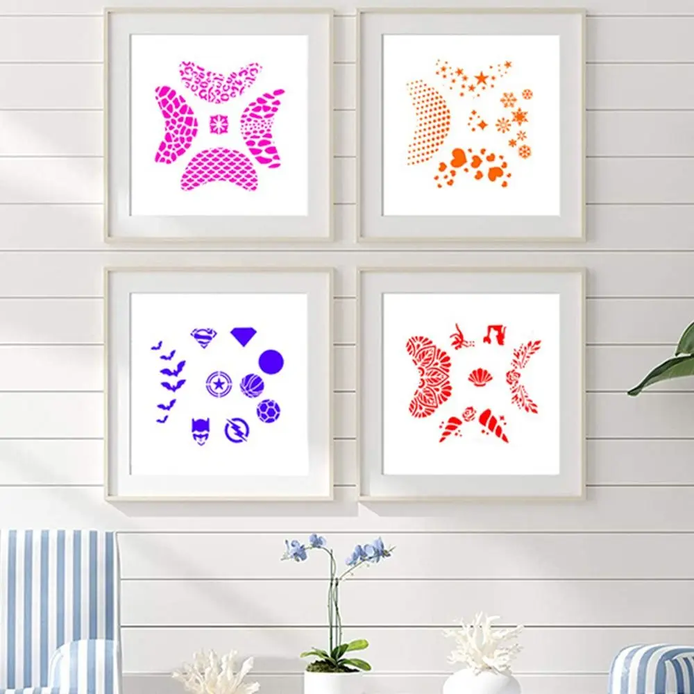 2 pezzi timbri per trucco topcoat modello di vernice fai da te stencil per tatuaggi temporanei per body painting