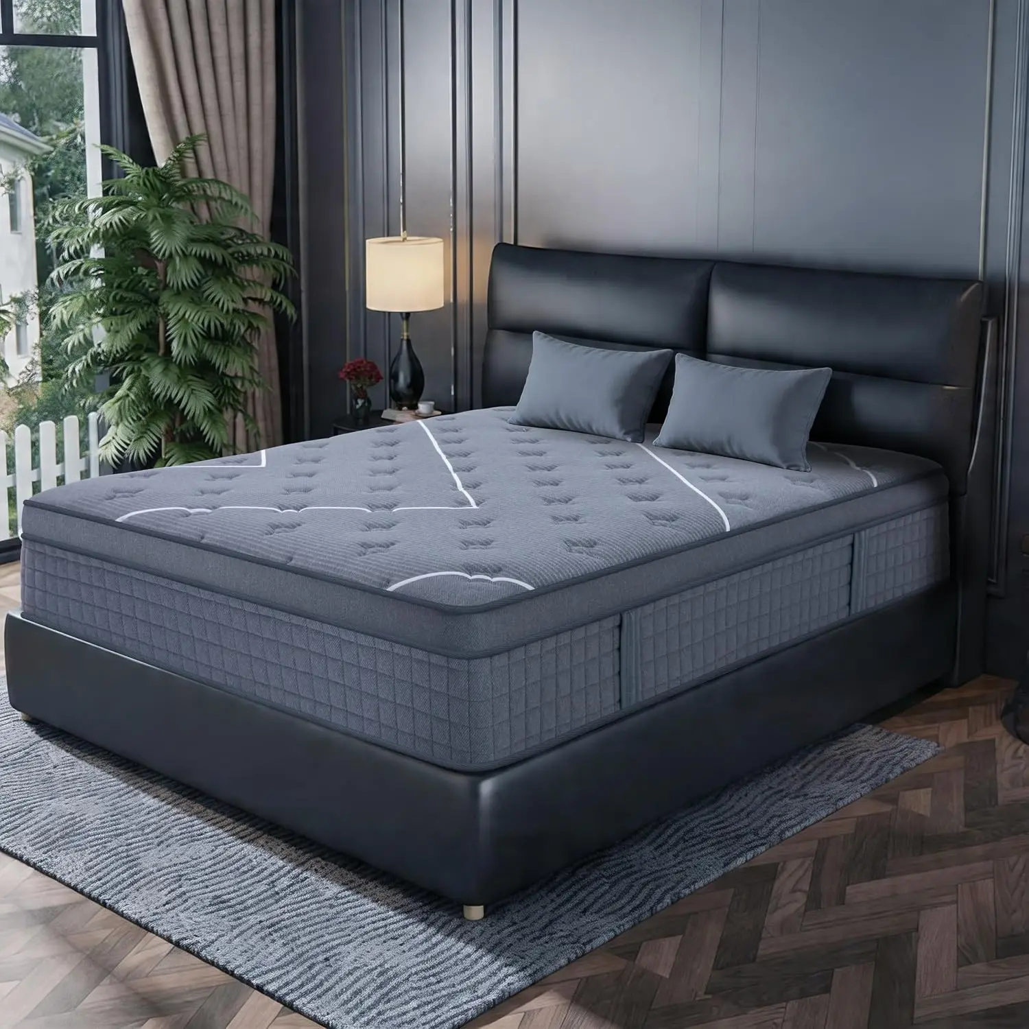 12 Inch Queen Size Mattresses in a Box,Hotel-Level Luxury Upgraded Cooling Gel Memory Foam Upgraded Pocket Springs, Customized