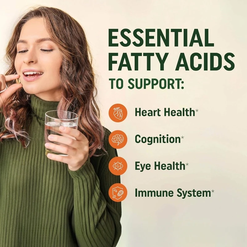 Pure Omega 3 algae oil | Plant based DHA EPA non GMO overall health | Fish oil substitute 60 capsules soft capsules