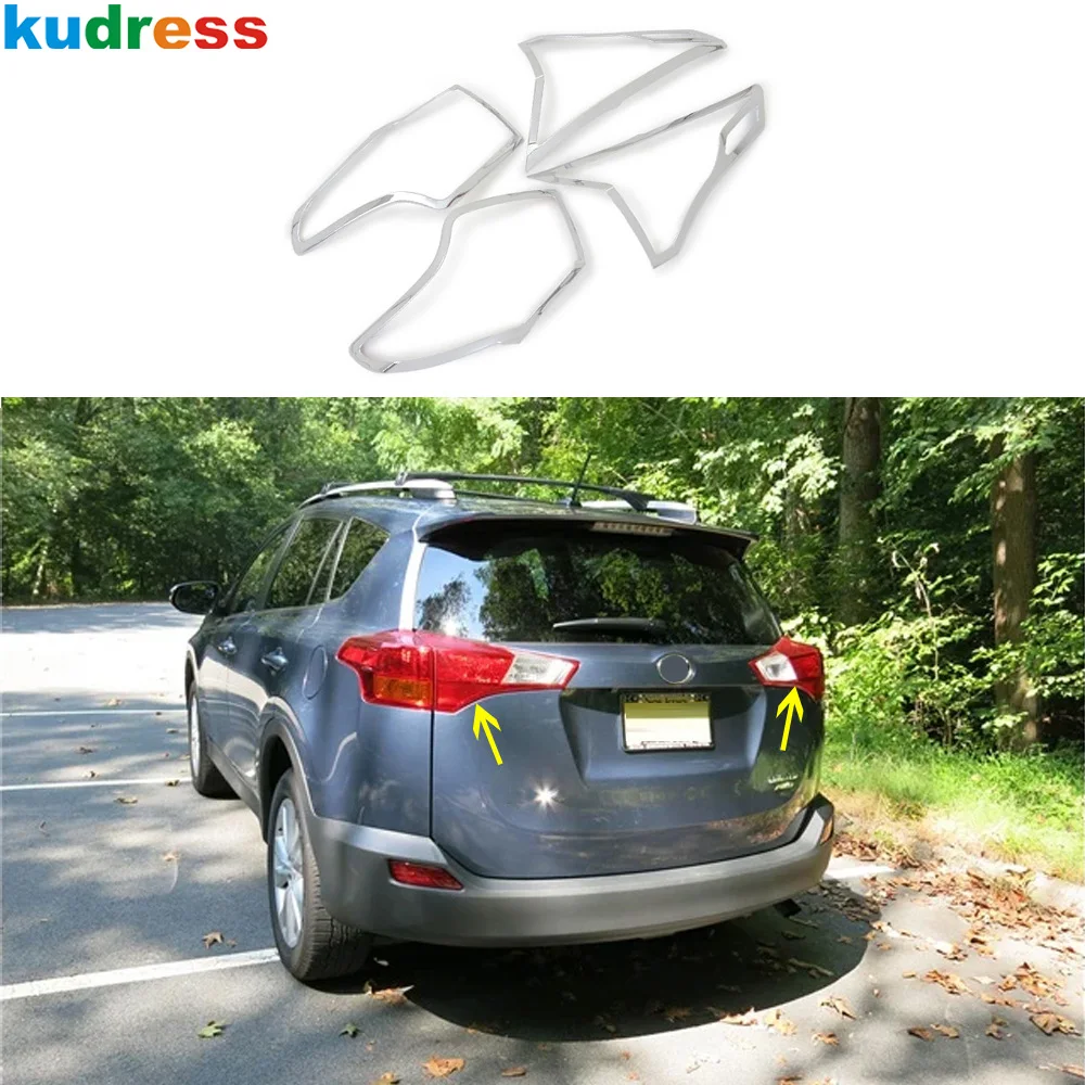 

Rear Tail Light Lamp Cover Trim For Toyota RAV4 RAV 4 2013 2014 2015 Chrome Car Taillight Frame Trims Accessories