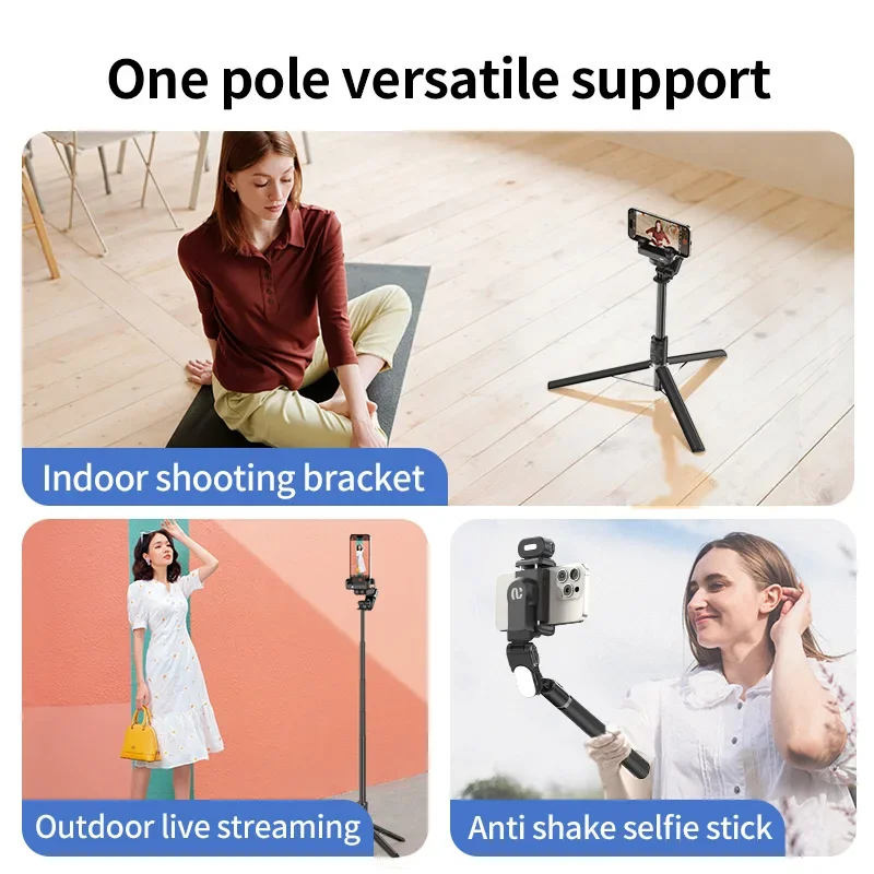 AOCHUAN Smart M2 PRO أسود الهاتف الذكي مثبت Gimbal لتتبع الوجه مثبت Gimbal لهواتف Iphone وAndroid المحمولة Gimbal