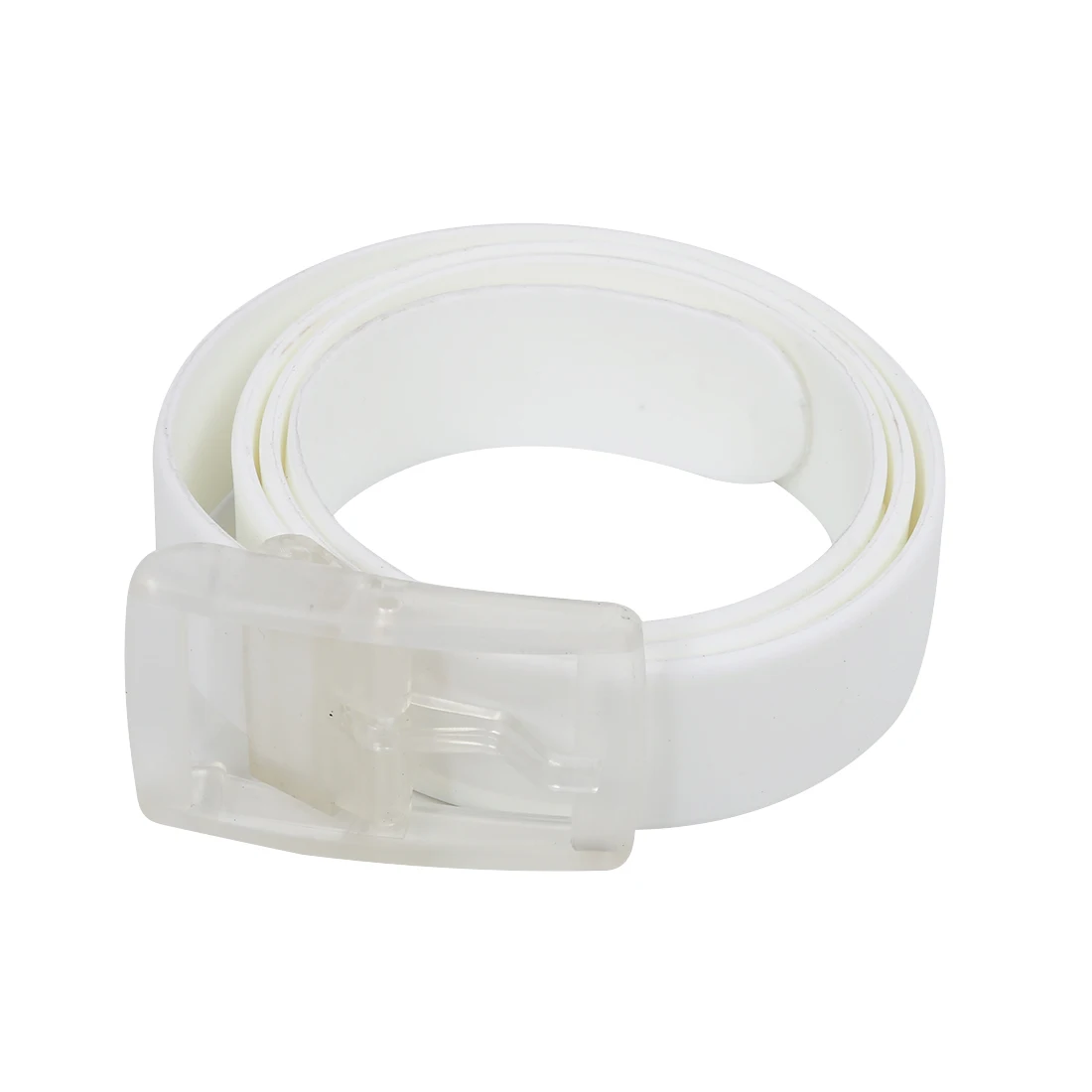 

AOA-Unisex Stylish Candy Colours Silicone Plastic belt white