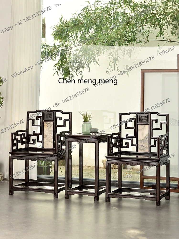 Rosewood Armchair Palace Chair Three-Piece Set Tan Feng Heya Armchair Palace Chair Chinese Purple Sandalwood Furniture