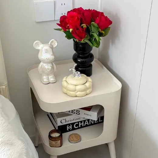 خزانة جانبية لأريكة الرياح الكريمية، غرفة معيشة بسيطة وحديثة، طاولة بجانب السرير من الحديد المطاوع، بجانب السرير، تجارة خارجية عبر الحدود #4