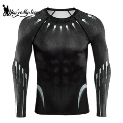 [You're My Secret] Movie Superhero Cosplay Costume Compression Quick Dry T-shirt Men Bodybuilding Skinny Long SleeveTops