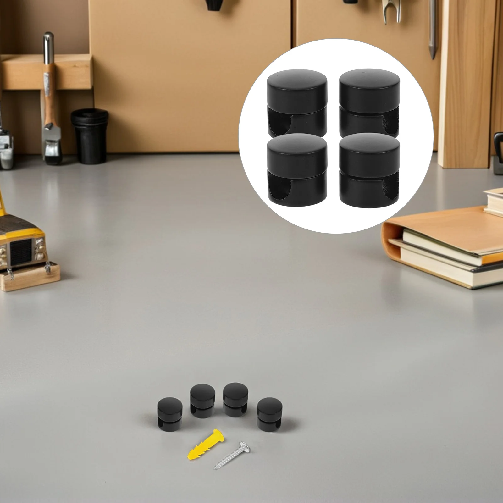 

4Pcs Aluminum Wire Organizer Ceiling Cord Holder Swag Hooks for Pendant Light Hanging Cable Clips Power Cord Strain Relief