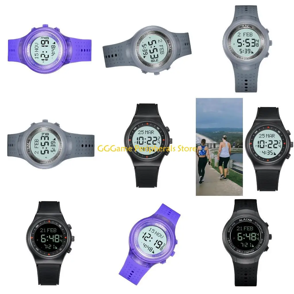 

U55B Stylish Prayer Watch with Azan Reminder & Essential Prayer Watch Azan Watch Back light for Azan for Women Men