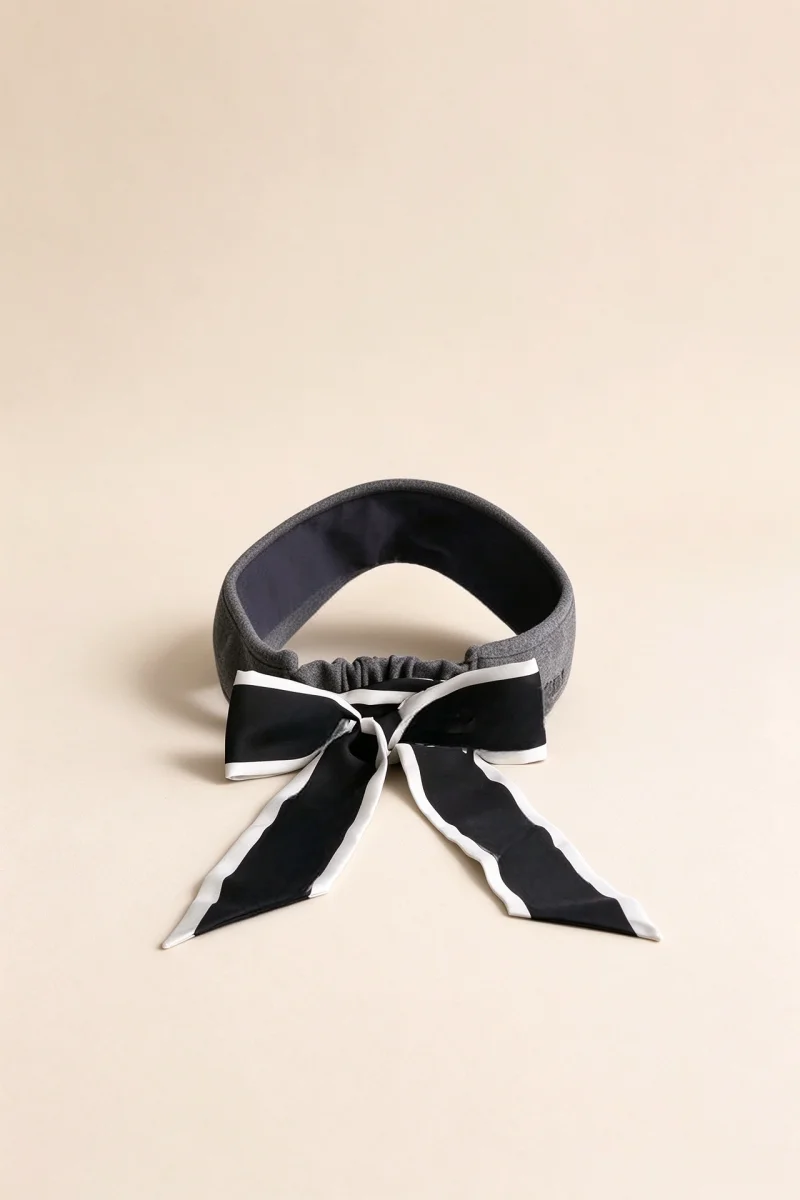 Ladies Autumn Golf Sun Visor Pure Wool Elastic Retention Empty Top Hat Fashion Long Scarf Ribbon Bow Outdoor Golf Headwear view 4