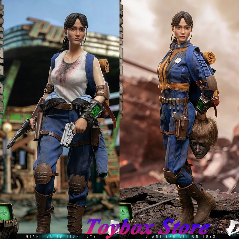 

GIANT EXHIBITION TOYS GE-001 1/6 Collectible Vaultie Girl Action Figure Green Bodysuit Decor 12" Full Set Female Soldier Gift
