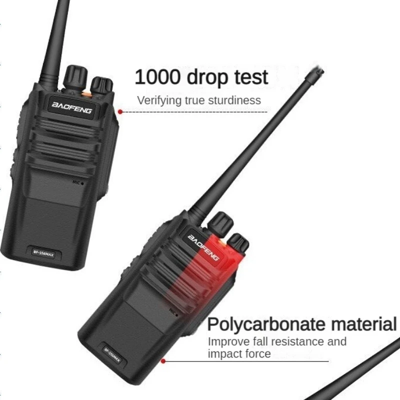 Baofeng BF-S56 Walkie-talkie Large Capacity Battery IP67 Waterproof Single-stage High-power Portable Handheld Intercom Boutique
