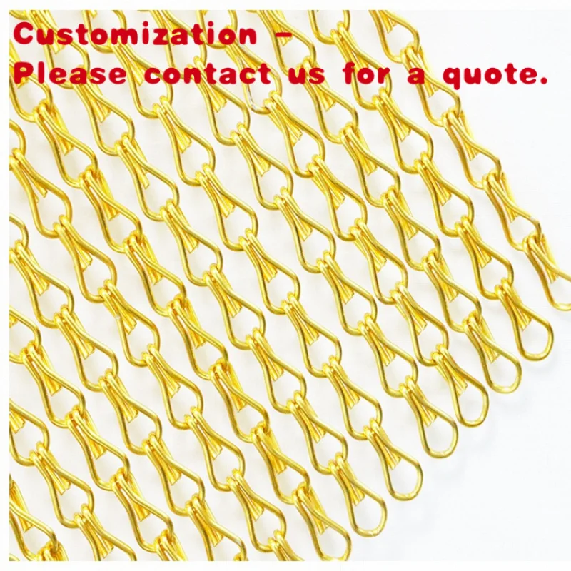 

custom.Chain Link Curtain Soild Color Hanging Curtain Silver Decorative Mesh Screen Curtains Interior