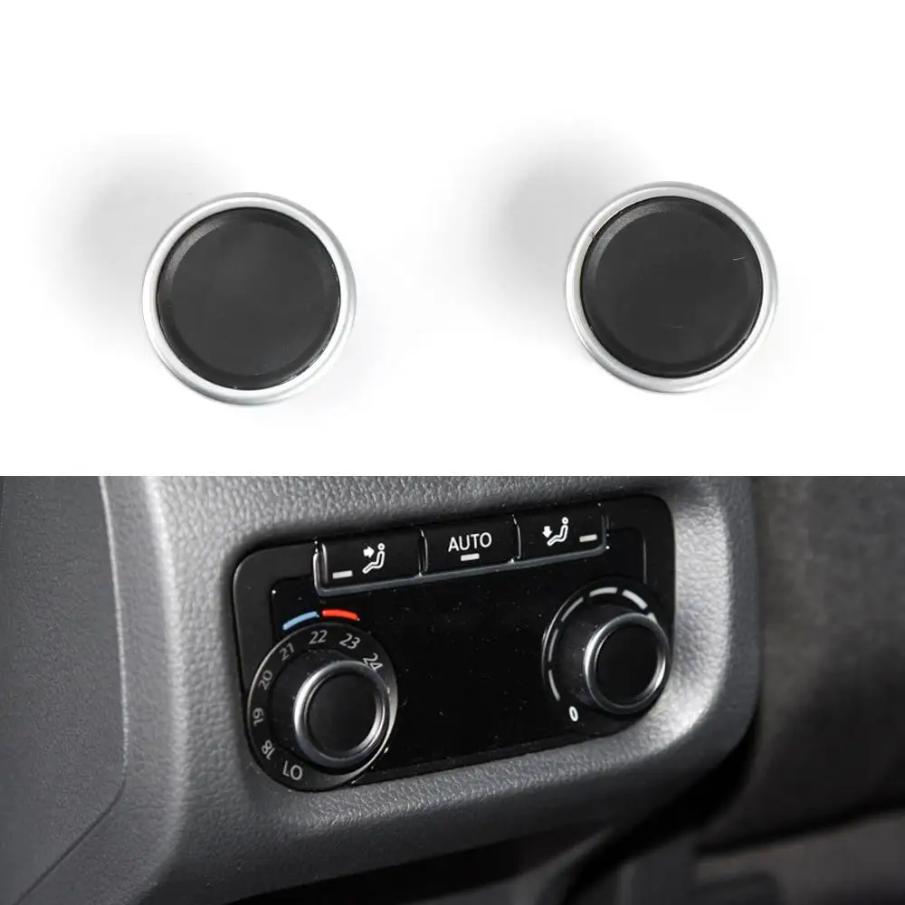 

Car Rear Air Conditioner Rotation Climate Control Knob Button Cover Rear A/C Panel Decorative Cover Plating Ring for VW Sharan