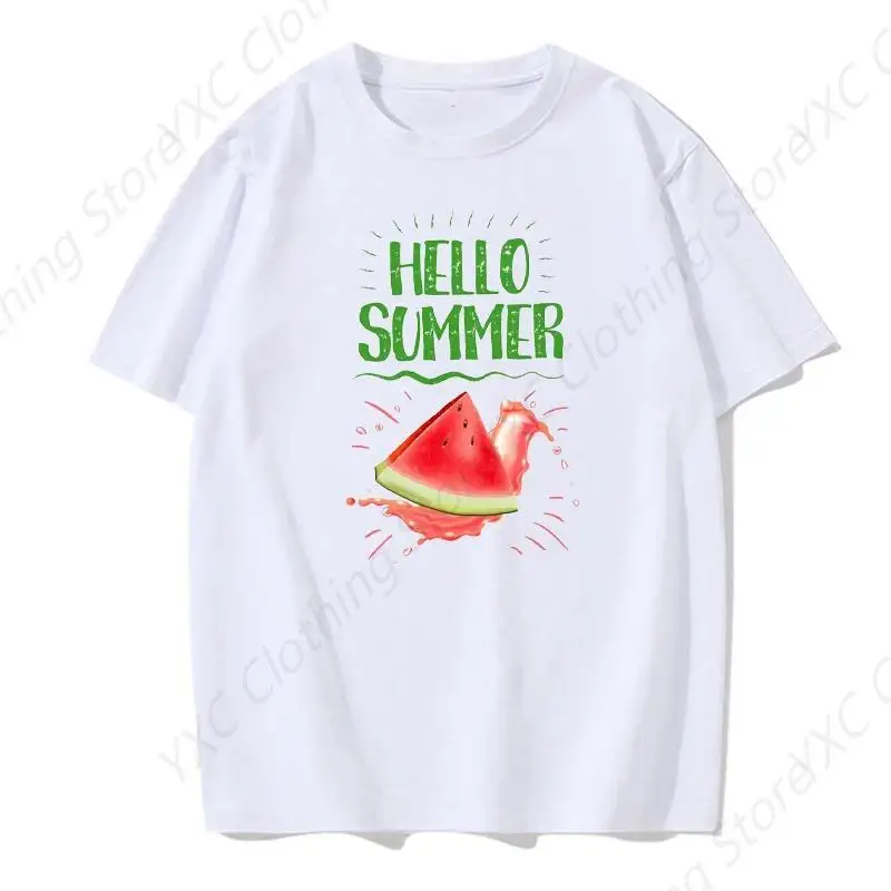 Watermelon Retro Men's T-shirt- Short Sleeve Crew Neck Soft Fitted Tees S - 6XL Fresh Classic Basic Tshirts