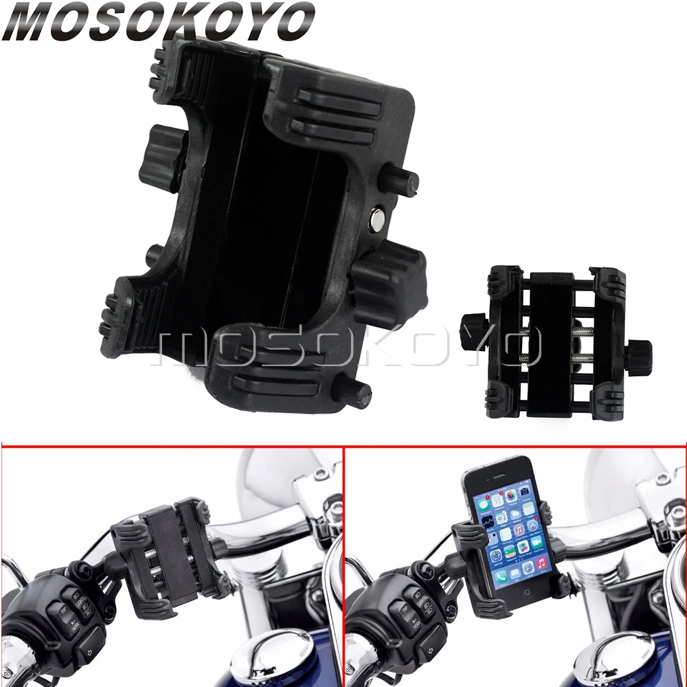 Adjustable Motorcycle Standard Device Cell Phone GPS Clamp Holder Cell Phone Carrier for Harley Dyna Touring 76000549 76000537