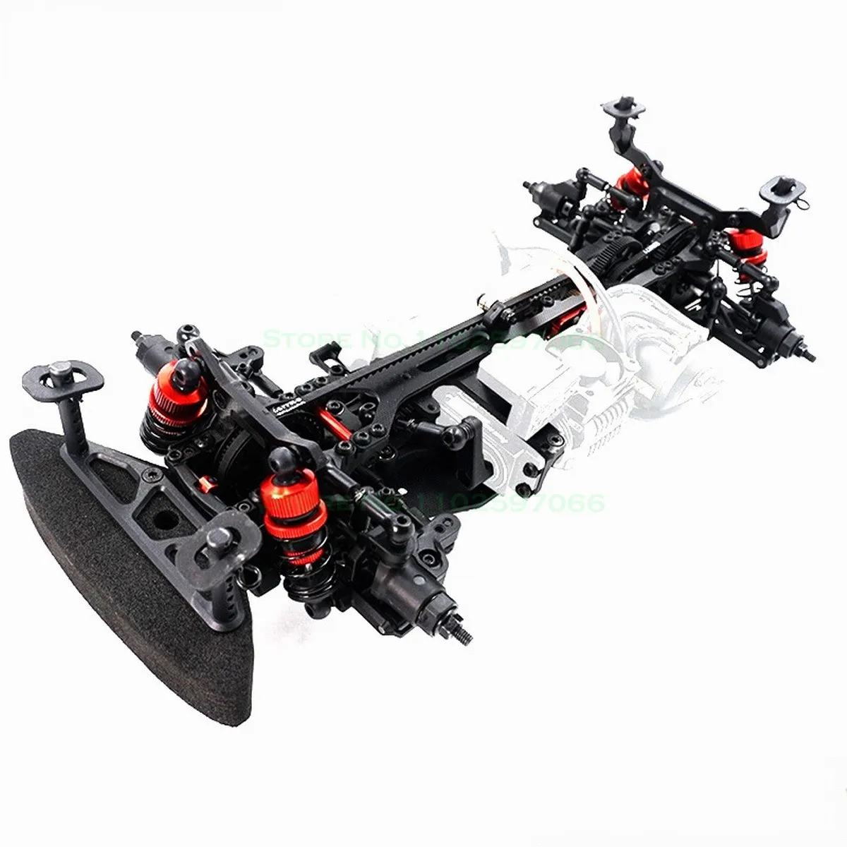 4 szt. Plastikowa uszczelka do mocowania korpusu RC do uchwytu obudowa samochodu TAMIYA 1/10 RC