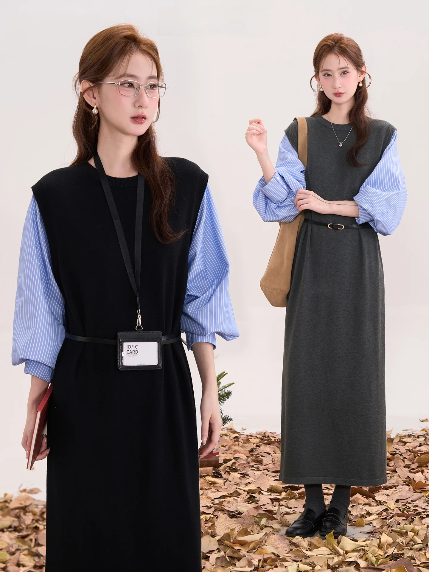 

Уютное повседневное вязаное платье для женщин на зиму с длинным рукавом, с принтом «Цветочное поле», производство Гуанчжоу