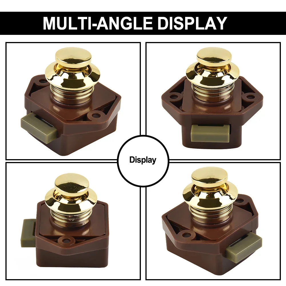 Camper Car Push Lock Diameter 20mm RV Caravan Boat Motor Home Cabinet Drawer Latch Button Locks Furniture Hardware Home