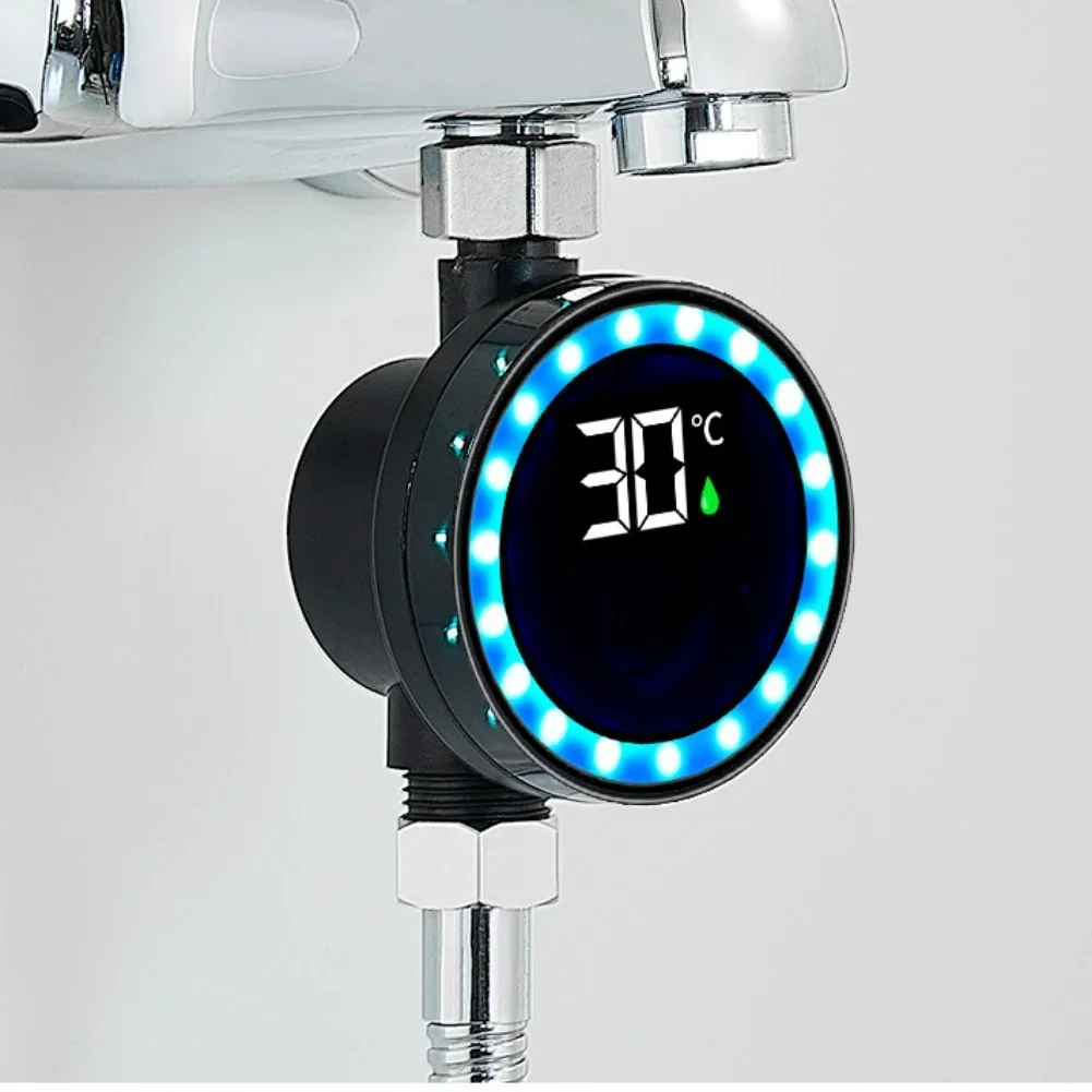 LED Display Thermometer Bath Smart Thermometer For Comfortable Bathing Waterproof Design Tool-free Installation