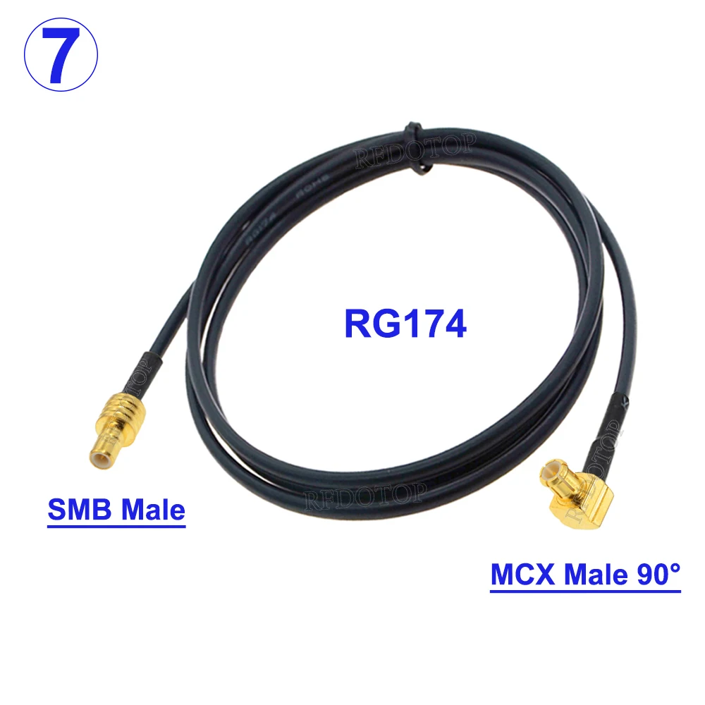 1 stks SMB naar MCX RG174 Kabel SMB Male naar MCX Mannelijke/Vrouwelijke Connector RG-174 Pigtail 50Ohm Verlengkabel voor DAB Antenne Antenne
