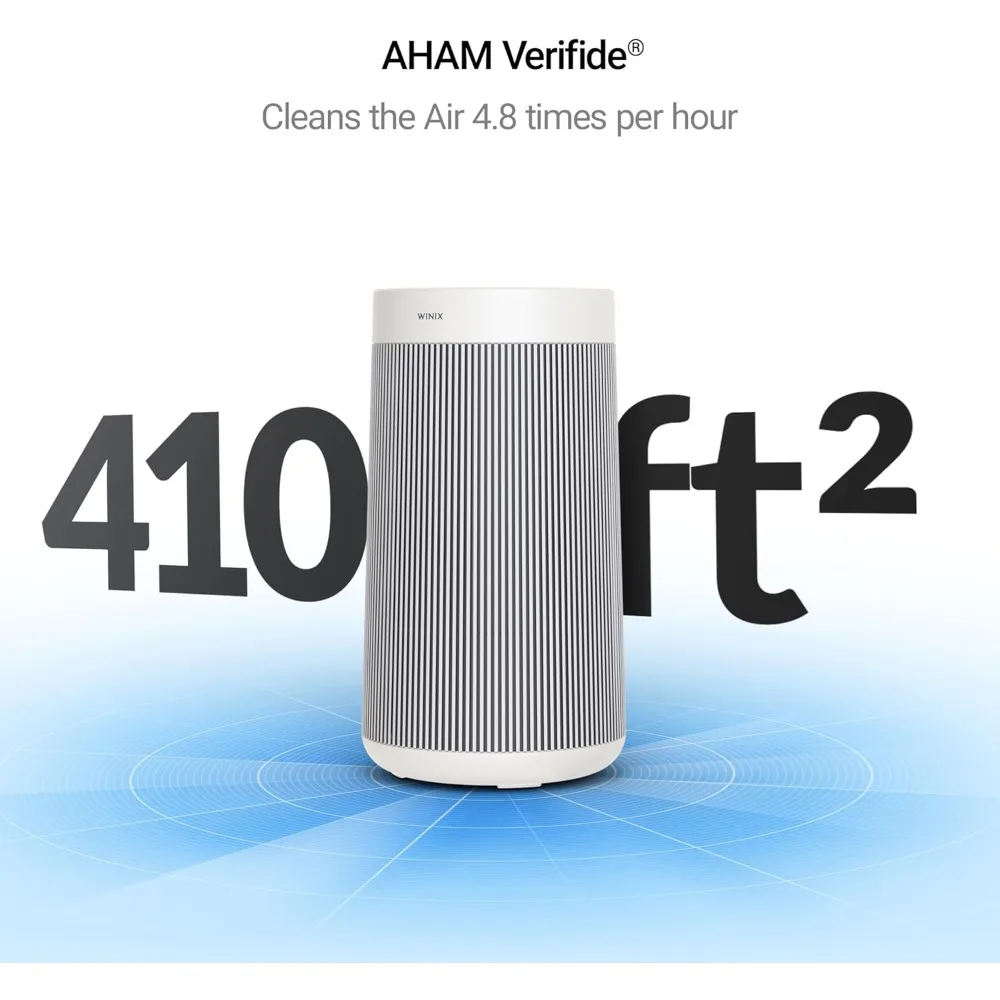 Purificador de ar para casa, sala extra grande de até 1968 pés 2 em 1 horas com Wi-Fi inteligente, filtro de carbono, captura alergias a animais de estimação, fumaça, poeira