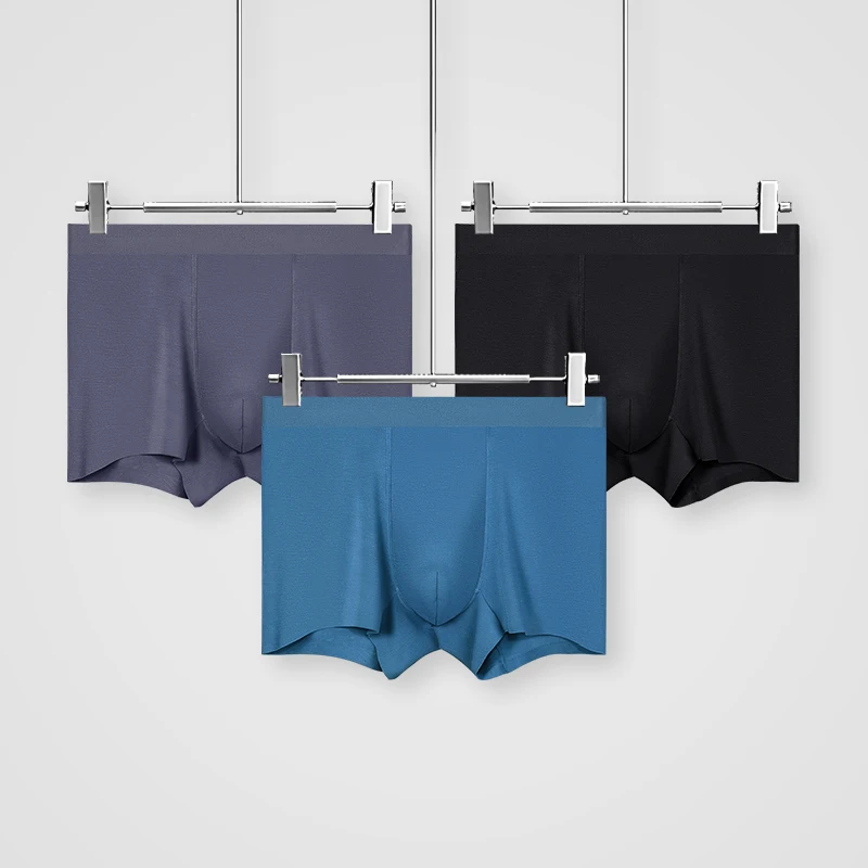

3PCMen's underwear, men's 120-count modal flat underpants, seamless antibacterial, summer thin, four-corner breathable shorts