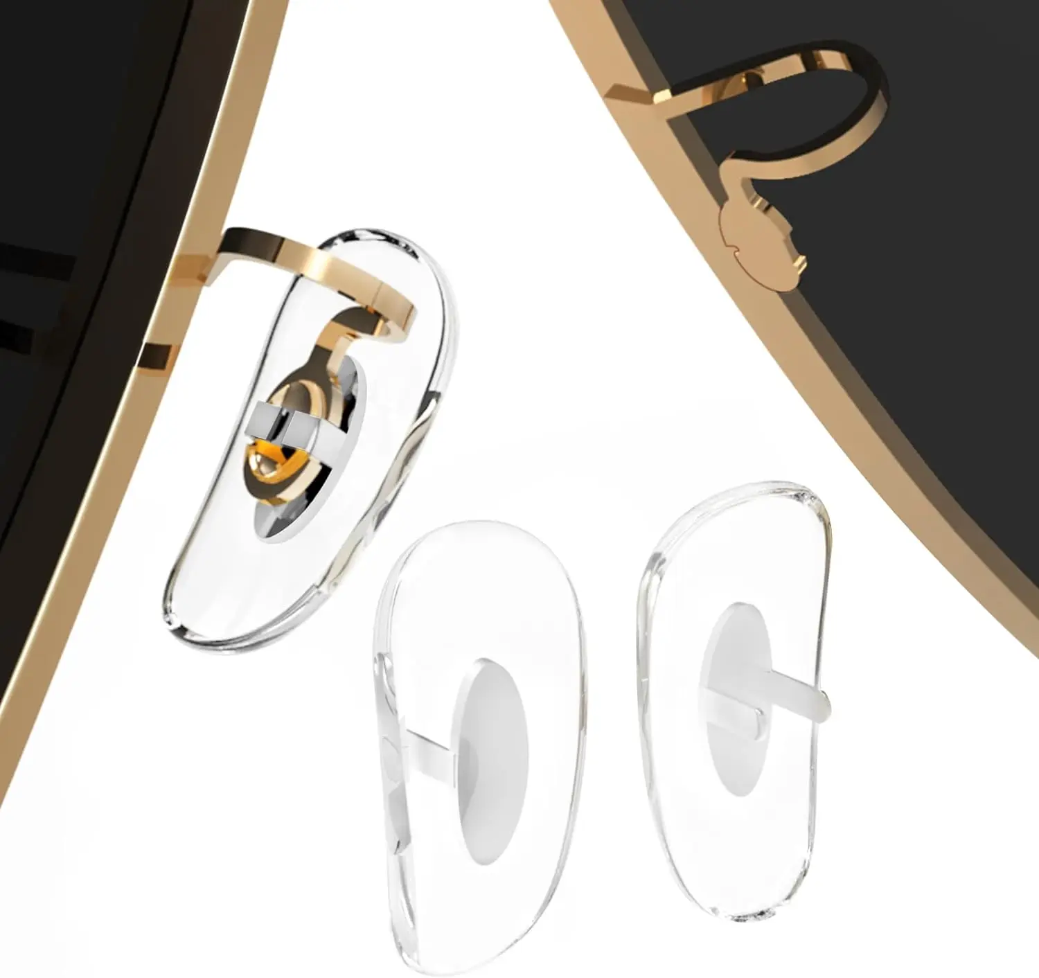 RayBan RB3522 선글라스 프레임용 클리어 코 패드, 실리콘 코 조각 가드 교체, 밸류팩 