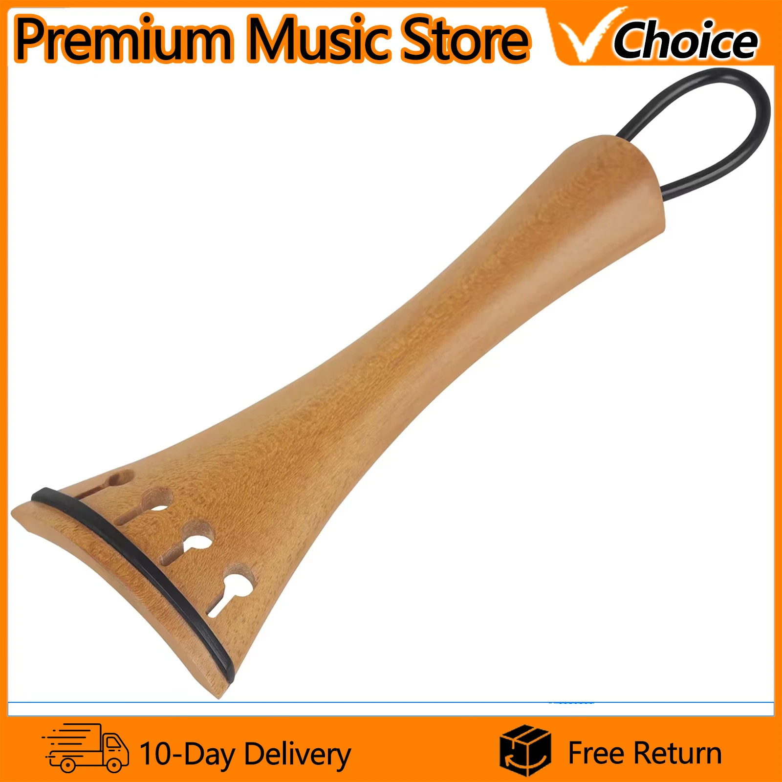 Violin Tailpiece 4/4 Fiddle Superior Quality Jujube Wood String One-Piece Plate Tailpieces With Tailgut Tailcord Violin Parts